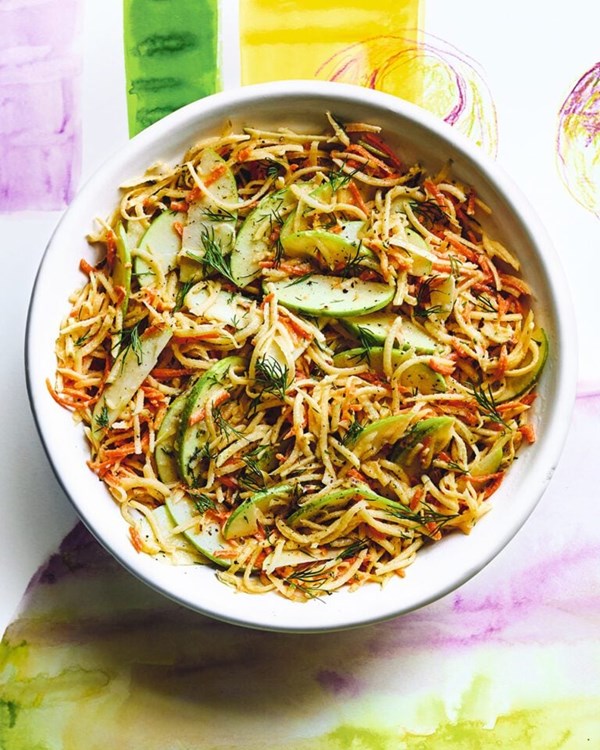 Swede, apple and tahini ‘slaw 