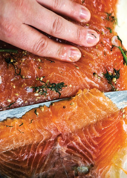 Swedish cured salmon (Gravadlax)