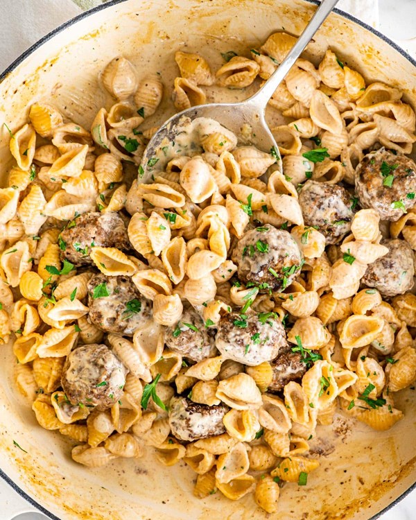 Swedish meatball pasta
