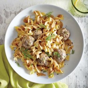 Swedish meatballs with red currant pan sauce
