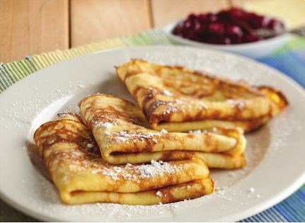 Swedish pancakes with lingonberries