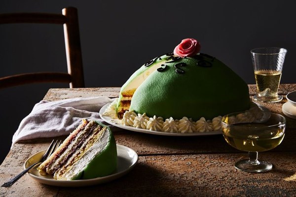 Swedish princess cake