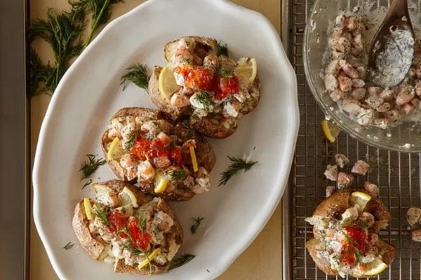 Swedish shrimp salad baked potatoes (Skagen / Skagenröra)