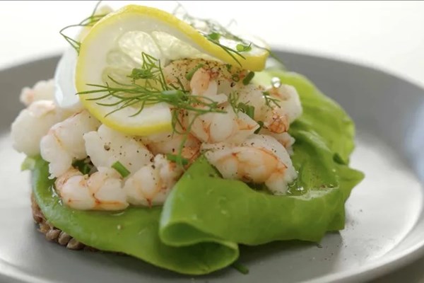 Swedish shrimp toast (Räkmacka)