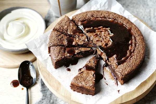 Swedish sticky chocolate cake (Kladdkaka)