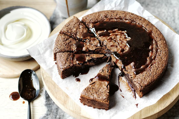 Swedish sticky chocolate cake (Kladdkaka)