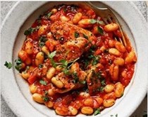Sweet & smoky barbecue beans with sausages