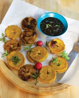 Sweet + sour chickpea patties (Shami-e-ard-e nokhodchi)