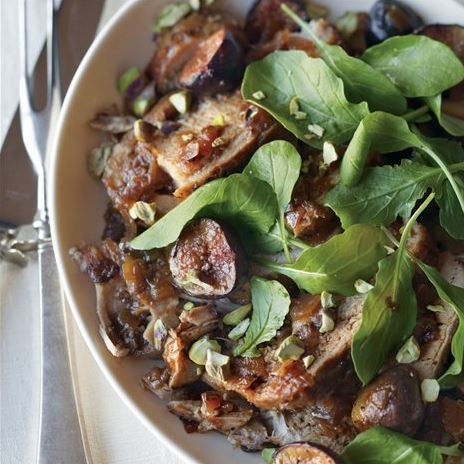 Sweet & sour pork loin with figs