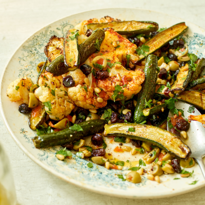 Sweet & sour roasted summer vegetables