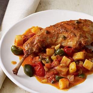 Sweet-&-sour Sicilian rabbit stew
