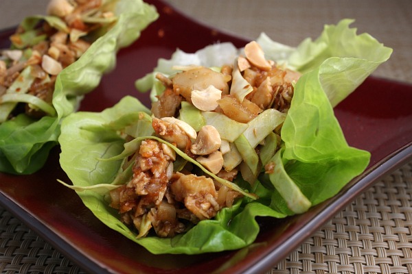 Sweet & spicy chicken lettuce wraps