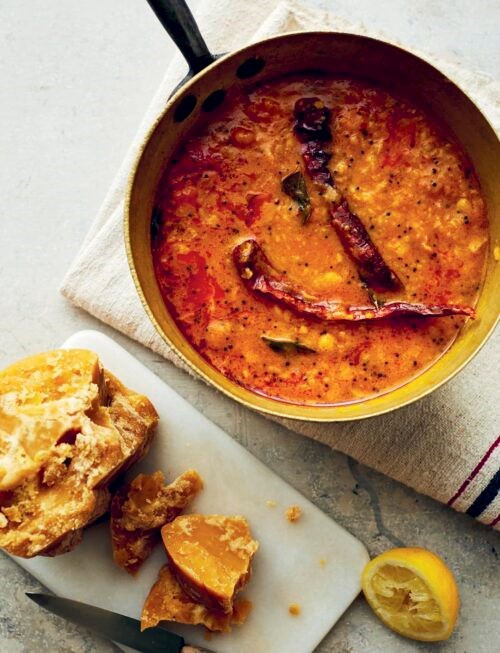 Sweet & spicy dal with chillies & peanut (Gujarati surati dal)