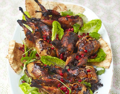 Sweet & sticky roast quail