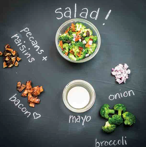 Sweet and salty broccoli salad