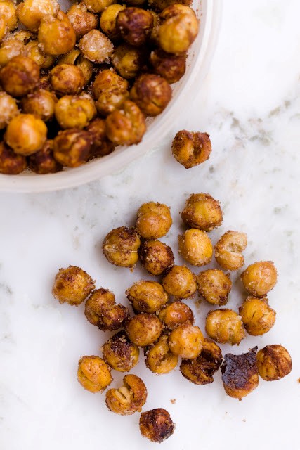 Sweet and salty roasted chickpeas