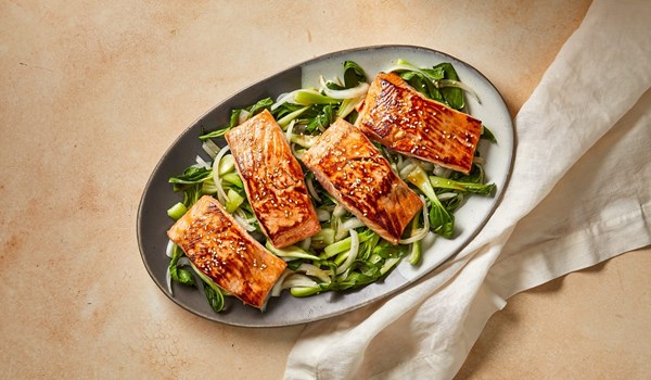 Sweet-and-savory glazed salmon