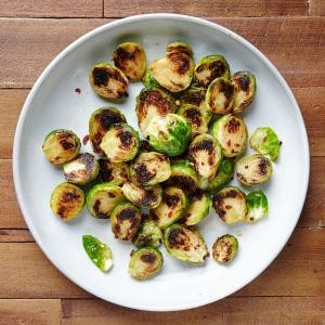 Sweet and savory pan-seared Brussels sprouts