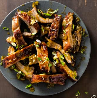 Sweet-and-sour baby back ribs