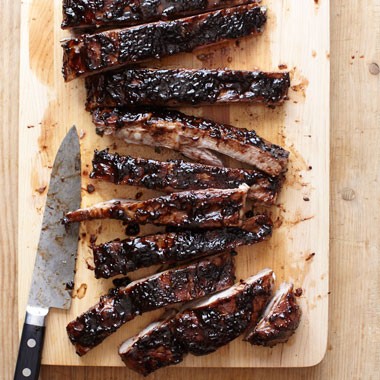 Sweet-and-sour balsamic-glazed spareribs