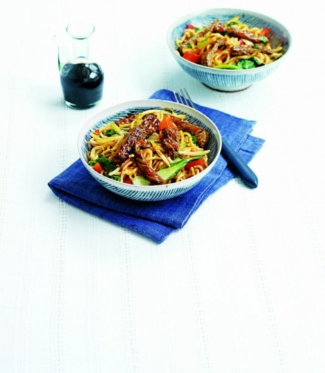 Sweet-and-sour beef noodles