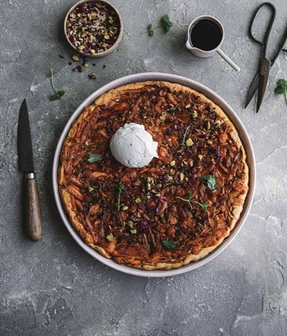 Sweet and sour carrot tarte Tatin