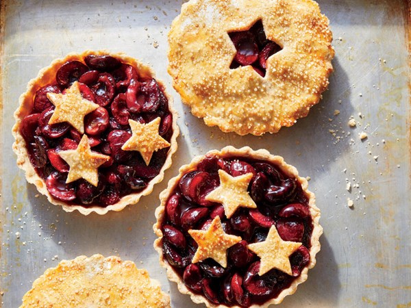 Sweet-and-sour cherry tartlets