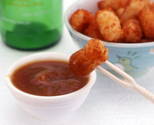 Sweet and sour five spice peach ketchup