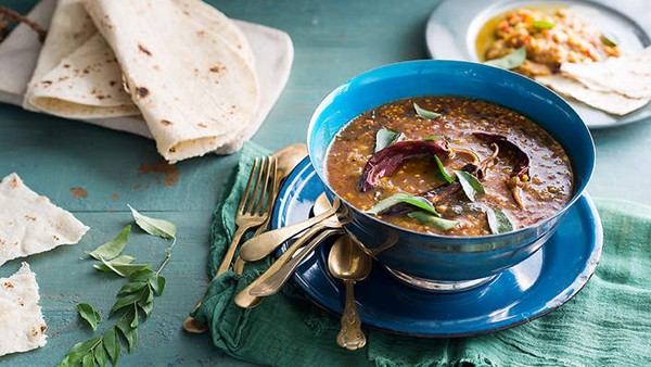 Sweet and sour lentils (Gujerati dahl)