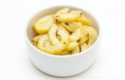 Sweet and sour pickled cucumber