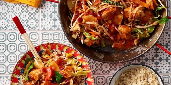 Sweet and sour pork stir-fry
