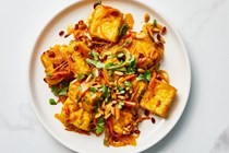 Sweet-and-sour tofu with barberries