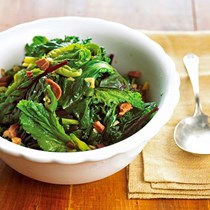 Sweet and spicy braised greens
