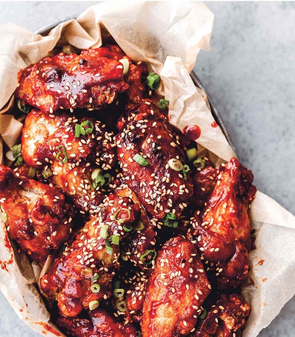 Sweet and spicy chicken wings