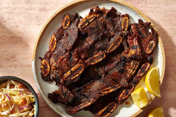Sweet-and-spicy grilled beef short ribs