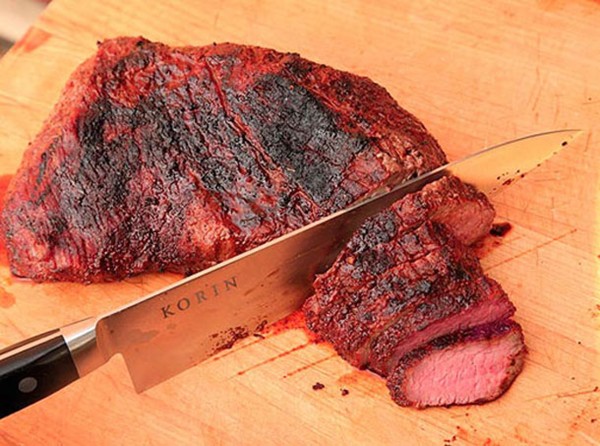 Sweet and spicy grilled tri-tip