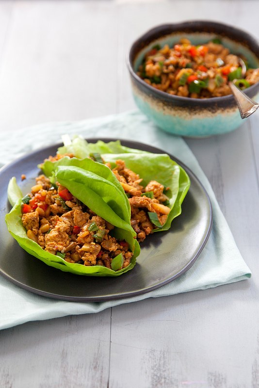 Sweet and spicy lettuce wraps