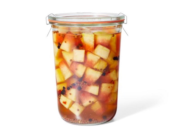 Sweet-and-spicy pickled watermelon rind
