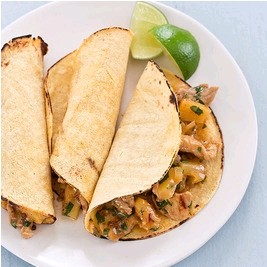 Sweet and spicy pork tacos