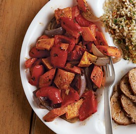 Sweet and spicy roasted vegetables