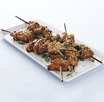 Sweet and spicy sesame chicken kebabs