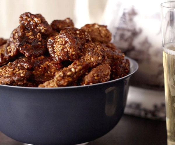Sweet-and-spicy sesame walnuts