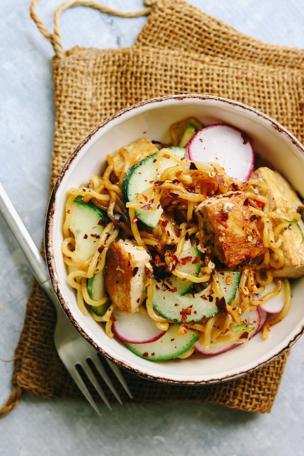 Sweet and spicy tofu noodles
