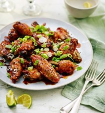 Sweet and sticky Korean-style hot wings