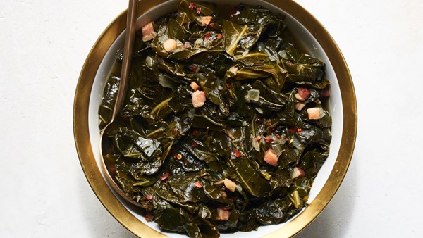 Sweet and tangy collard greens