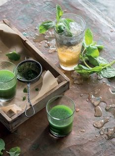 Sweet basil seed lemonade