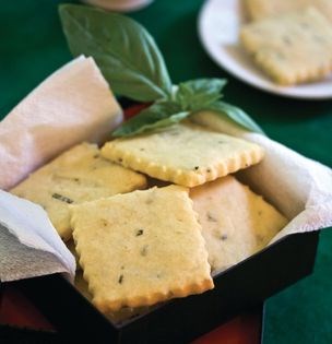 Sweet basil shortbread