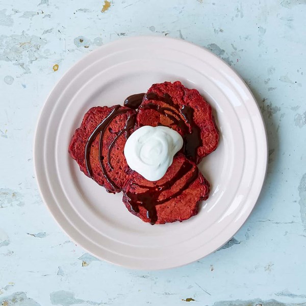 Sweet beetroot drop scones