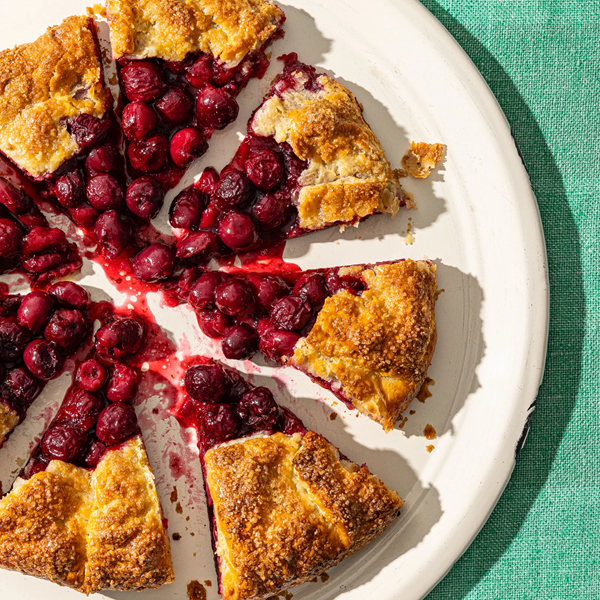 Sweet cherry and lime galette