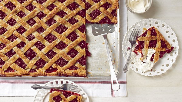 Sweet cherry sheet pan pie